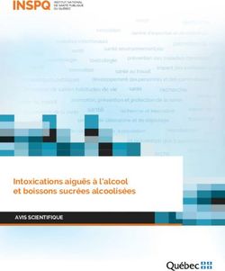 Intoxications aiguës à l'alcool et boissons sucrées alcoolisées - AVIS SCIENTIFIQUE - INSPQ