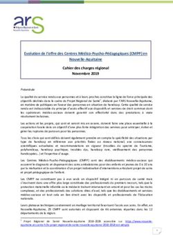 Evolution de l'offre des Centres Médico-Psycho-Pédagogiques (CMPP) en Nouvelle-Aquitaine Cahier des charges régional Novembre 2019 - Autisme France
