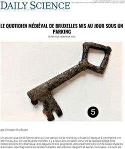 LE QUOTIDIEN M&Eacute;DI&Eacute;VAL DE BRUXELLES MIS AU JOUR SOUS UN PARKING - DAILY SCIENCE