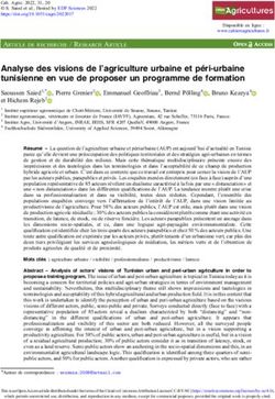 Analyse des visions de l'agriculture urbaine et p&eacute;ri-urbaine tunisienne en vue de proposer un programme de formation