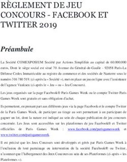 RÈGLEMENT DE JEU CONCOURS - FACEBOOK ET TWITTER 2019