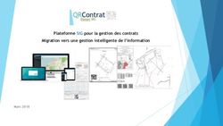 Plateforme SIG pour la gestion des contrats Migration vers une gestion intelligente de l'information - Mars 2018