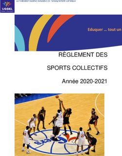 RÈGLEMENT DES SPORTS COLLECTIFS - Année 2020-2021