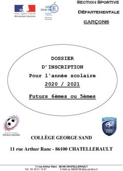 DOSSIER D'INSCRIPTION - Pour l'année scolaire 2020 / 2021 Futurs 6èmes ou 5èmes