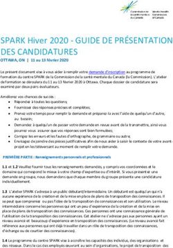 SPARK Hiver 2020 - GUIDE DE PRÉSENTATION - DES CANDIDATURES - GUIDE DE PRÉSENTATION DES ...