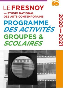 PROGRAMME DES ACTIVITÉS GROUPES & SCOLAIRES-STUDIO NATIONAL DES ARTS CONTEMPORAINS - Le Fresnoy