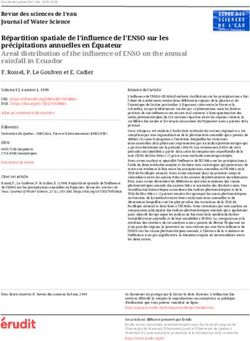 Répartition spatiale de l'influence de l'ENSO sur les précipitations annuelles en Équateur Areal distribution of the influence of ENSO on the ...