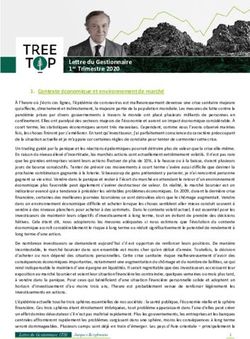 Lettre du Gestionnaire - Jacques Berghmans Contexte économique et environnement de marché - TreeTop Asset ...