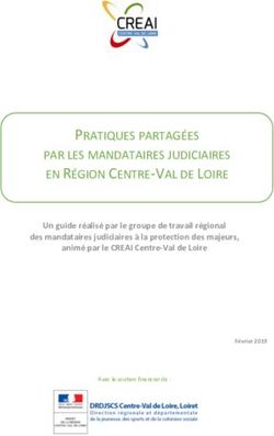 PRATIQUES PARTAGÉES PAR LES MANDATAIRES JUDICIAIRES EN RÉGION CENTRE-VAL DE LOIRE - ANCREAI