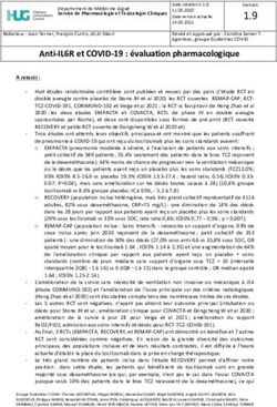 Anti-IL6R et COVID-19 : évaluation pharmacologique - HUG