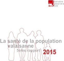 La santé de la population valaisanne - 5ème rapport 2015