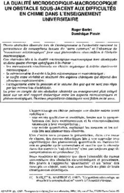 LA DUALITE MICROSCOPIQUE-MACROSCOPIQUE UN OBSTACLE SOUS-JACENT AUX DIFFICULTÉS EN CHIMIE DANS L'ENSEIGNEMENT UNIVERSITAIRE