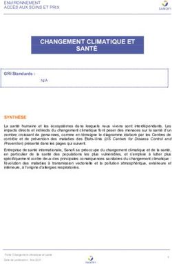 CHANGEMENT CLIMATIQUE ET SANT&Eacute; - Sanofi