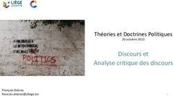 Discours et Analyse critique des discours - Théories et Doctrines Politiques 20 octobre 2021 - ORBi