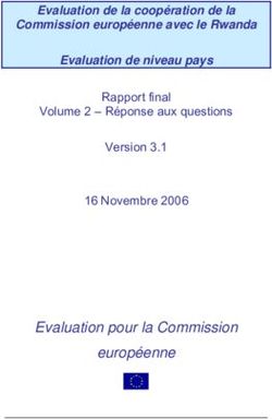 Evaluation pour la Commission européenne - Evaluation de la coopération de la Commission européenne avec le Rwanda Evaluation de niveau pays ...