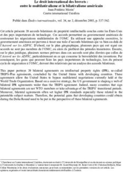 Le droit international des brevets : entre le multilatéralisme et le bilatéralisme américain