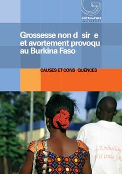 Grossesse non désirée et avortement provoqué au Burkina Faso - causes et conséquences