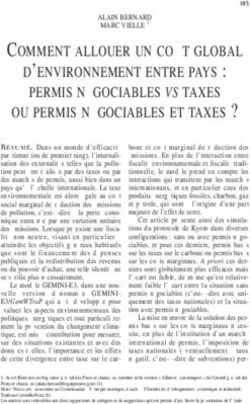 COMMENT ALLOUER UN COÛT GLOBAL D'ENVIRONNEMENT ENTRE PAYS : PERMIS NÉGOCIABLES VS TAXES OU PERMIS NÉGOCIABLES ET TAXES ?