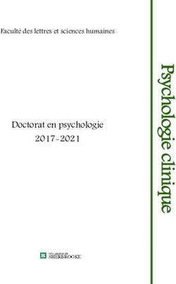 Doctorat en psychologie 2017-2021 - Faculté des lettres et sciences humaines - Université de Sherbrooke