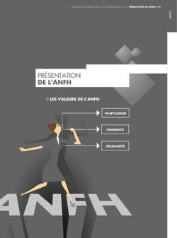 PRÉSENTATION DE L'ANFH - LES VALEURS DE L'ANFH