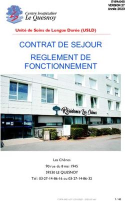 CONTRAT DE SEJOUR REGLEMENT DE FONCTIONNEMENT - Unité de Soins de Longue Durée (USLD)