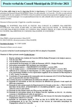 Procès-verbal du Conseil Municipal du 25 février 2021