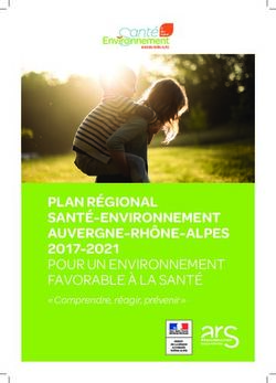 PLAN RÉGIONAL SANTÉ-ENVIRONNEMENT AUVERGNE-RHÔNE-ALPES - 2017-2021 POUR UN ENVIRONNEMENT FAVORABLE À LA SANTÉ " Comprendre, réagir, prévenir " ...