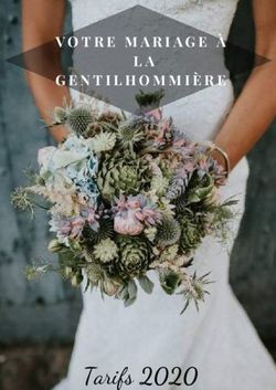 Tarifs 2020 - VOTRE MARIAGE À L A - Hotel La Gentilhommière