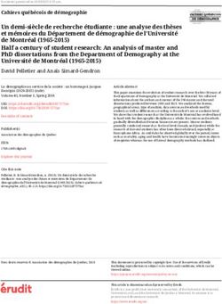 Un demi-si&egrave;cle de recherche &eacute;tudiante : une analyse des th&egrave;ses et m&eacute;moires du D&eacute;partement de d&eacute;mographie de l'Universit&eacute; de Montr&eacute;al (1965-2015) ...