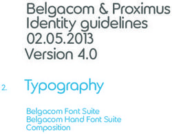 Belgacom & Proximus Identity guidelines 02.05.2013 Version 4.0 Typography