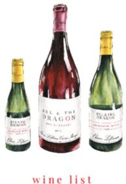 Wine list - Bel & The Dragon Cookham