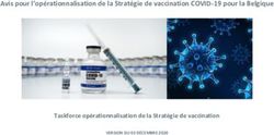 Avis pour l'opérationnalisation de la Stratégie de vaccination COVID-19 pour la Belgique - Taskforce opérationnalisation de la Stratégie de ...