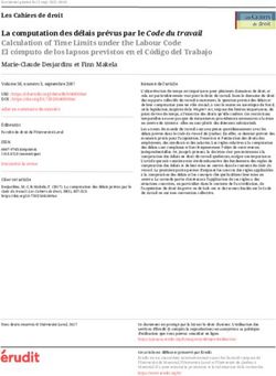 La computation des délais prévus par le Code du travail Calculation of Time Limits under the Labour Code El cómputo de los lapsos previstos en el ...