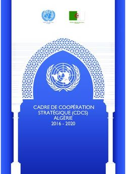 CADRE DE COOPÉRATION STRATÉGIQUE (CDCS) ALGÉRIE 2016 2020