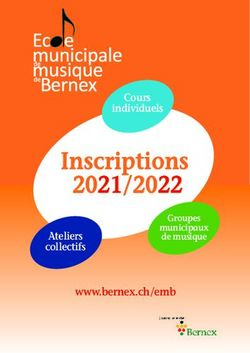 Inscriptions 2021/2022 - www.bernex.ch/emb - Cours individuels Ateliers collectifs