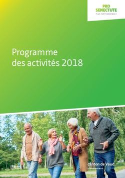 Programme des activités 2018 - canton de Vaud - Pro Senectute Vaud