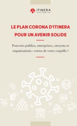 LE PLAN CORONA D'ITINERA POUR UN AVENIR SOLIDE - Pouvoirs publics, entreprises, citoyens et organisations : sortez de votre coquille ! - Itinera ...