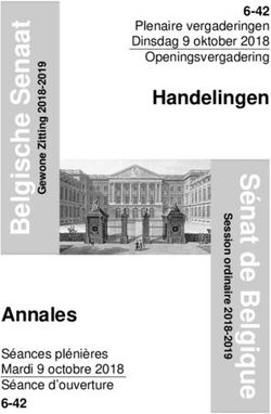 Handelingen - Annales Séances plénières Mardi 9 octobre 2018 Séance d'ouverture 6-42 - Senaat