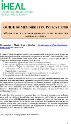 GUIDE DU MEMOIRE ET DU POLICY PAPER - M2 
