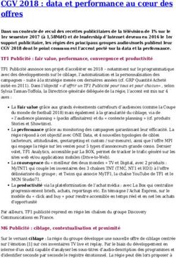 CGV 2018 : data et performance au coeur des offres - NPA Conseil