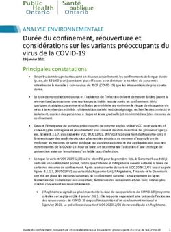 Durée du confinement, réouverture et considérations sur les variants préoccupants du virus de la COVID-19