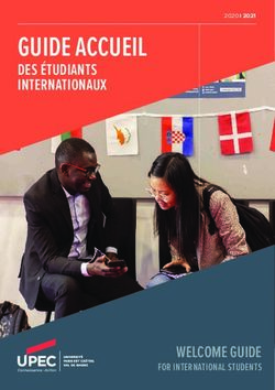 GUIDE ACCUEIL DES ÉTUDIANTS INTERNATIONAUX - WELCOME GUIDE - UPEC