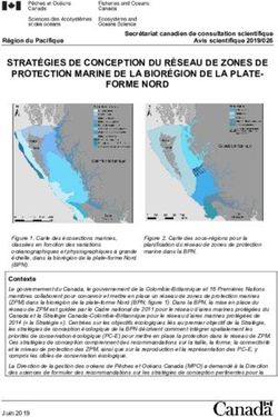 STRATÉGIES DE CONCEPTION DU RÉSEAU DE ZONES DE PROTECTION MARINE DE LA BIORÉGION DE LA PLATE-FORME NORD