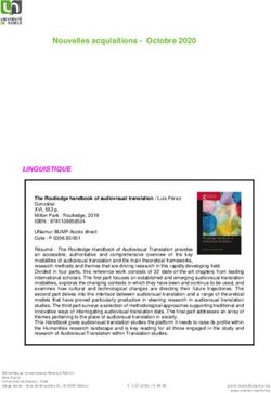 Nouvelles acquisitions - Octobre 2020 - Université de Namur