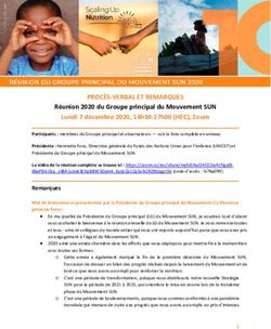 PROCÈS-VERBAL ET REMARQUES - Réunion 2020 du Groupe principal du Mouvement SUN Lundi 7 décembre 2020, 14h30-17h00 (HEC), Zoom