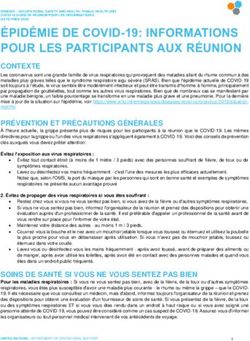 &Eacute;PID&Eacute;MIE DE COVID-19: INFORMATIONS POUR LES PARTICIPANTS AUX R&Eacute;UNION