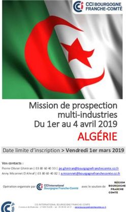 ALGÉRIE Mission de prospection multi-industries Du 1er au 4 avril 2019 - CCI Bourgogne Franche-Comté