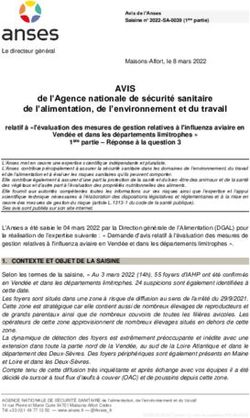 AVIS de l'Agence nationale de s&eacute;curit&eacute; sanitaire de l'alimentation, de l'environnement et du travail