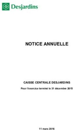 NOTICE ANNUELLE CAISSE CENTRALE DESJARDINS - Pour l'exercice terminé le 31 décembre 2015