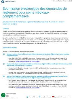 Soumission électronique des demandes de règlement pour soins médicaux complémentaires